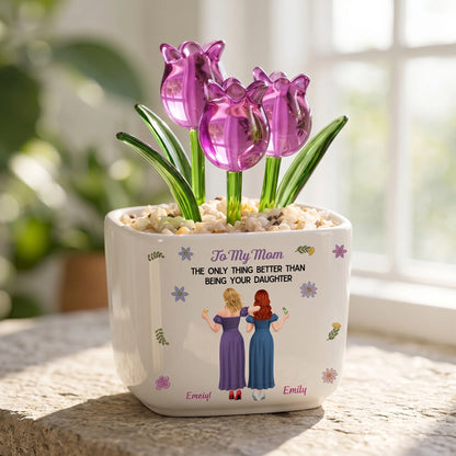 Like You Like Me - Personalized Custom Glass Everlasting Tulips