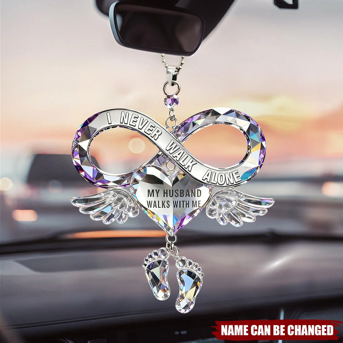 Husband Wife Memorial Car Ornament Personalized Gifts For Couple