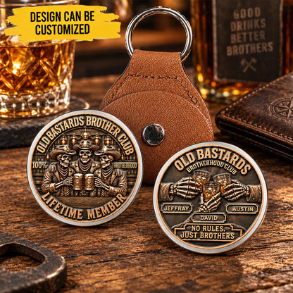 Custom Skeleton Brotherhood Club Pocket Hug - Personalized Birthday Gifts For Best Friends - No Rules Just Brothers