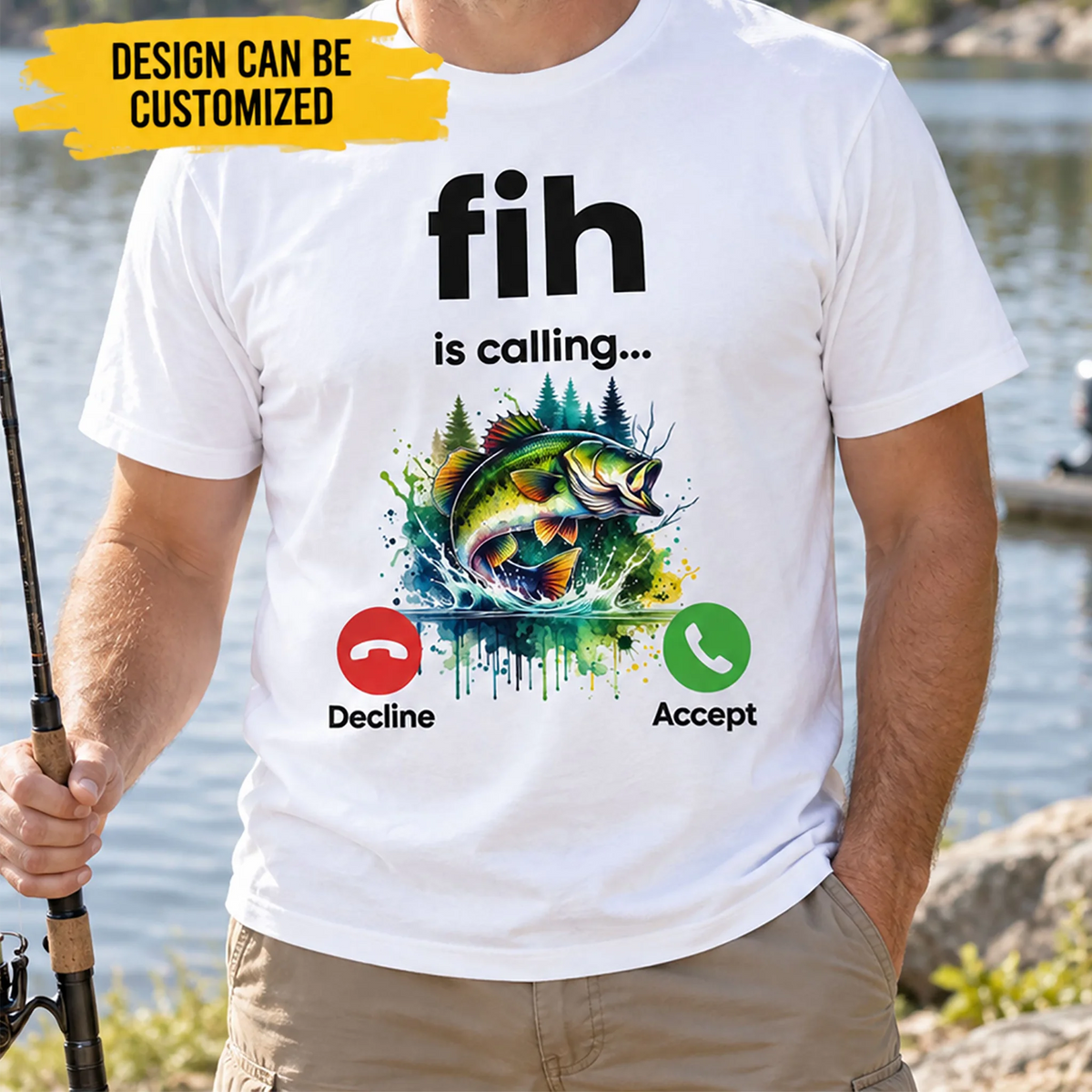 Fih Is Calling Gifts For Men, Dad, Grandpa, Friends Fishing Lovers - Personalized Shirt