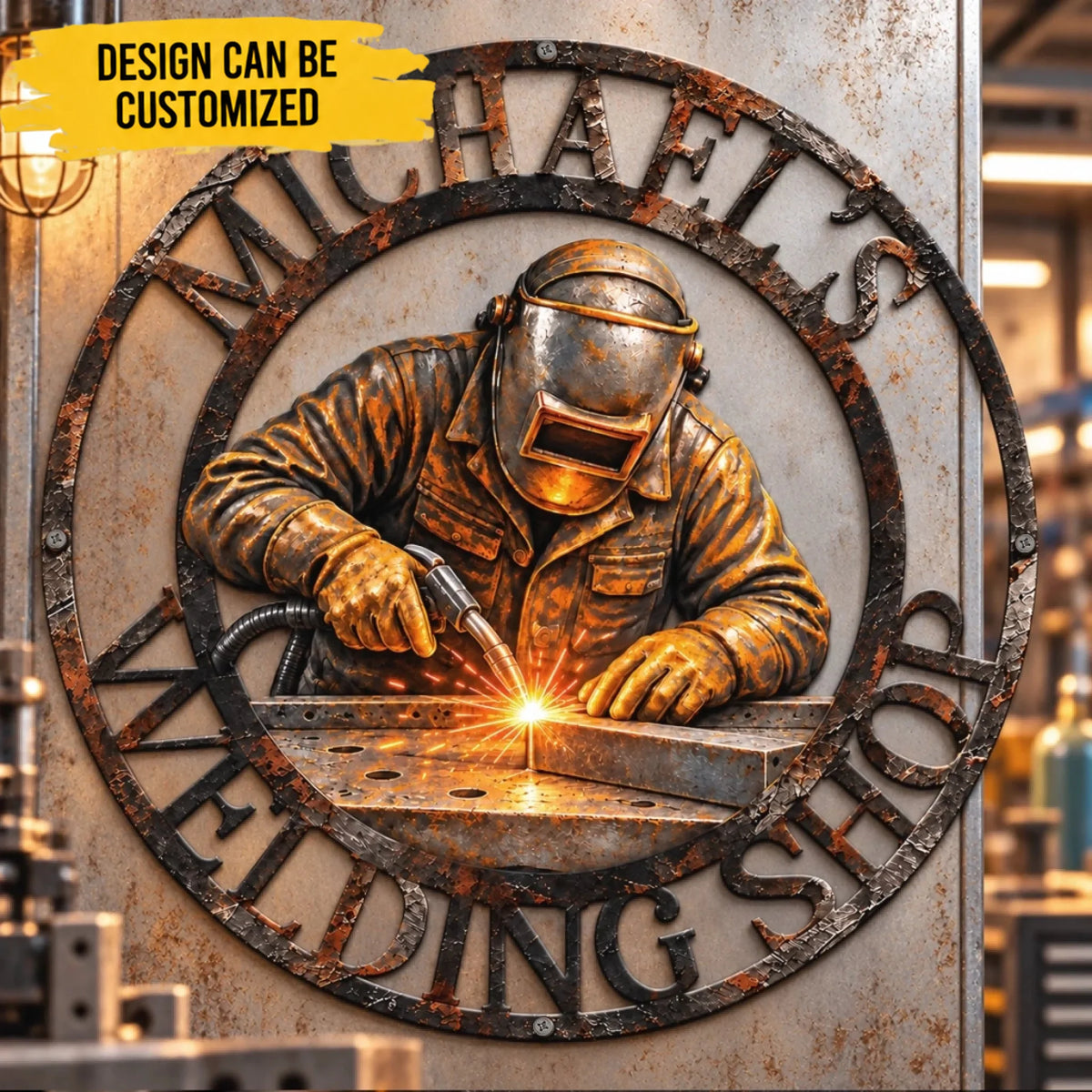 Custom Welding Workshop Gifts for Welders - Shaped Metal Sign