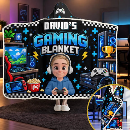 Custom Wearable Blanket Hoodie - Personalized
Video Game Name Gifts for Kids - Level Up