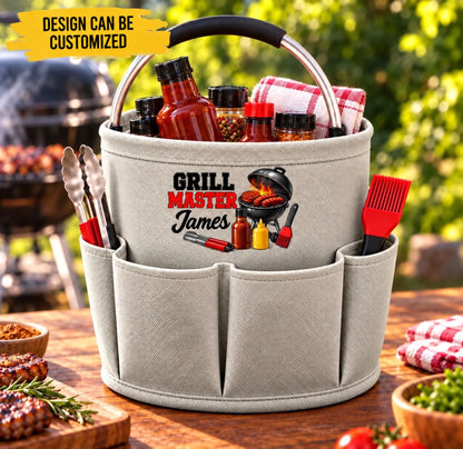 Custom Name Grill Master Gifts for Grill Lovers - Personalized Tool Bag