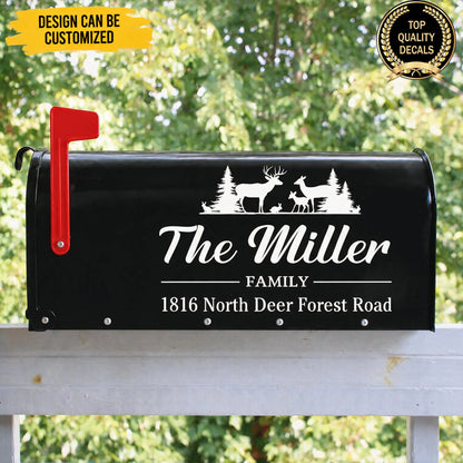 Custom Family Name & Address Wildlife Lover Gifts - Personalized Mailbox Decal