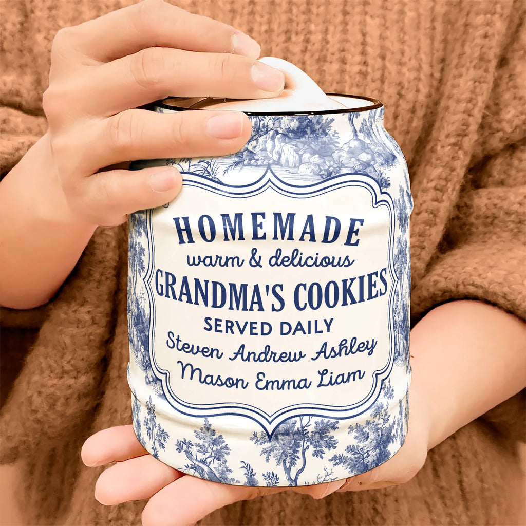 Grandma's Cookies Toile de Jouy Style - Personalized Cookie Jar