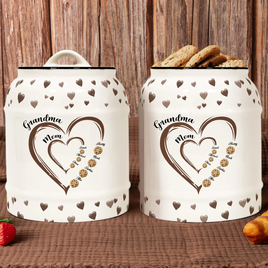 Mom Grandma Cookies Custom Kids' Names - Personalized Cookie Jar